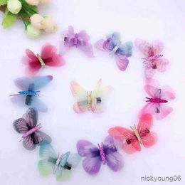 Hair Accessories Colourful Dream Butterfly Hairpin for Girls Children Fashion Clips Transparent Barrettes R230608