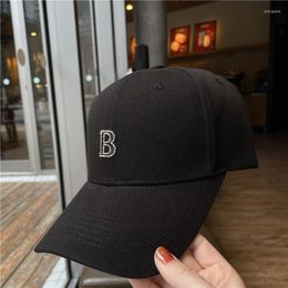 Ball Caps Korea Spring Summer Letter Baseball Solid Snapback Visors Sun Hat Men Women Adjustable Fashion Black Pink 5 Colors