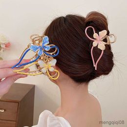 Other 1Pcs Butterfly Metal Hair Clip Horsetail Shark Korean Ladies Sweet Fashion Accessories 2022 New R230608