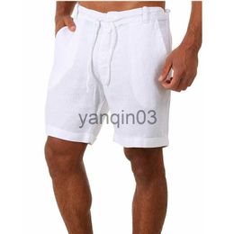 Men's Shorts S-4XL 9 Colors! 2023 Men's Linen Shorts Summer Thin Breathable Drawstring Micro Elastic Shorts Casual Jogging Pants J230608