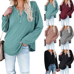 Women's T Shirts Loose T-shirts Women Jumpers Long Sleeve V-neck Tops Woman Pullover Female Fashion Sexy Solid Casual Pure Cloth Undershit