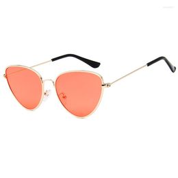 Sunglasses Retro Cat Eye Women Red Cateye Vintage Sun Glasses Men Shades Metal Frame Eyewear Gafas De Sol UV400