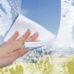 New New Upgrade Microfiber White Magic Cleaning Cloth No Watermark Glass Wipe Cloth Reusable Car Window Glass Rag Tools For Kitchen Home Towel