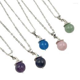 Pendant Necklaces Reiki Chakra Natural Stone Crystal Ball Movie Souvenir Necklace Witches Spells Magic Scrying Wizard Hat
