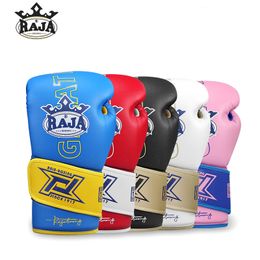 Sports Gloves RAJA Genuine Leather Boxing Adult High Quality Women's Taekwondo Training Fighter Martial Arts MMA Equipment 230607