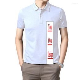 Men's Polos Customised Men's Cotton O-Neck T Shirt Print Your Own Design High Quality White Tshirt Pattern