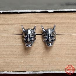 Stud Earrings YIZIZAI 925 Sterling Silver Skeleton Prajna For Men Women Punk Gothic Street Hip Hop Ear Jewelry Drop