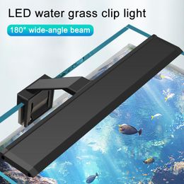 Lightings Aquarium LED Fish Tank Light Super Slim Plants Grow Clip Lights Lamp Aquatic Aquarium Lamps Lighting 220V 5W/7W/9W/12W