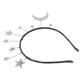 Bandanas Star Moon Headband: Headpiece Birthday Party Hair Glitter Costume Accessory Spike Piece