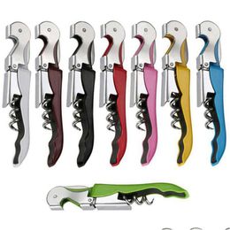 Openers Wine Corkscrew Stainless Steel Bottle Opener Knife Pl Tap Double Hinged Corkscrews Household Kitchen Tools Drop Delivery Hom Dhdap