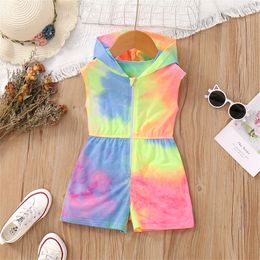 Overalls Girl Rainbow Printed Shorts Jumpsuit Outfit Summer Toddler Clothes Romper Boy 9 Month Outfits 230608