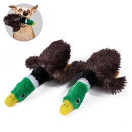 Pet Dog Squeaky Toy Durable Cute Papa Duck Making Sound Plush Dog Puppy Chew Toys Training Teething Toys For Small Medium Dogs