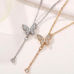 Pendant Necklaces Huitan Ly Designed Butterfly Necklace Aesthetic Bridal Wedding Party Fancy Gift Trendy Jewellery For Women