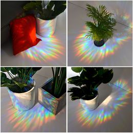 3D Rainbow Sun Catcher Adesivos de parede Light Catcher Filme de PVC para janela Decalque autoadesivo Adesivo para motocicleta Filme de PVC para decoração de casa