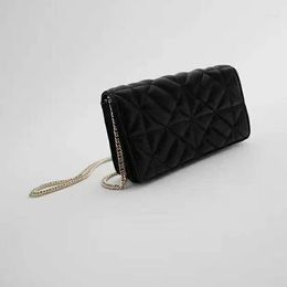 Evening Bags Z Women's Bag Lingge Chain Arrivals Black Quilted Super Fire Versatile One Shoulder Crossbody Fashion Small Square