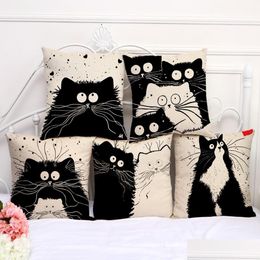 Pillow Case 6 Colors Cute Totoro Cartoon Cat Lovely Onesided Printing Customizable Home Linen Bedroom Sofa Pillowcase Dh0572 Drop De Dhjbt