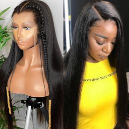 Brazilian 28 30 inch Straight 360 Lace Wigs Lace Frontal Human Hair Wigs For Black Women