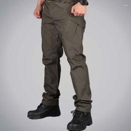 Men's Pants Spring And Autumn Outdoor Men's Tactical Elastic Cargo Pant Wind-proof Waterproof Multi-pocket Wear-resistant Training