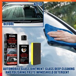 Upgrade Car Windshield Glass Oil Film Removing Paste Auto Glass Film Coating Agent Waterproof Rainproof Anti-fog Glass Wash Cleaner