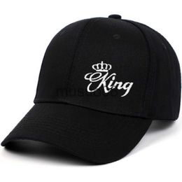 Ball Caps King baseball cap hip hop embroidered Queen snapback hat fashion cotton crown dad hat bone drop shipping J230608