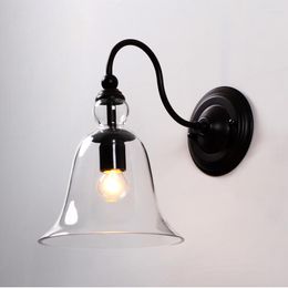 Wall Lamps Simple American Retro Lighting Living Room Restaurant Cafe Bar Glass Personality Wild Bell Lamp