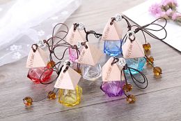 2018 Fashion Type Empty mini refillable hanging car perfume bottles Wholesale with wooden cap for air fresher