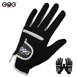 Cykelhandskar 1 PCS Herrgolfhandskar vänster Höger Mikro Sjukfiber Handla golfhandskar Män Färg Black Brand Gog 230607