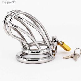 Male Chastity Devices Stainless Steel Cock Cage For Men Metal Chastity Belt Penis Ring Sex Toys Cock Lock Bondage Adult Products L230518