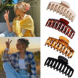 Dangle Chandelier Hot Sale Solid Colour Claw Clip Large Barrette Crab Hair Claws Bath Clip Ponytail Clip For Women Girls Hair Accessories Gift Z0608