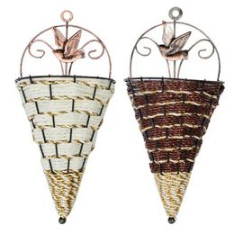 Planters Pots Flower Pot Wall planting Net Straw Macrame Plant Hanger Garden Holder Legs Hanging Rope Basket Balcony Decor 230607