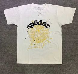 23ss Men t Shirt Pink Young Thug Sp5der 555555 Mans Women 1 Quality Foaming Printing Spider Web Pattern Tshirt Fashion Top Tees 955ss