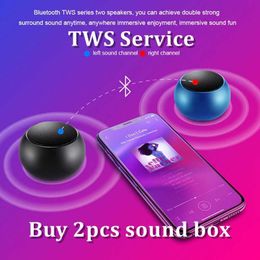 Portable Speakers Bluetooth Speaker with Wireless Sound Music Phone Metal Loud Speaker Sport Portable Subwoofer