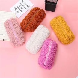 Lamb Cashmere Pencil Case Student Stationery Cute Bag High Capacity Pouch Novelty Cases Back To School Bags JN08