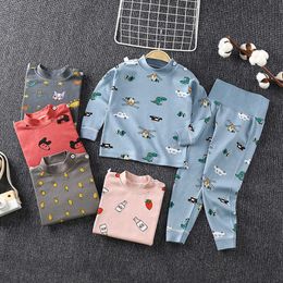 Spring Children's Underwear Set for Boys and Girls Pure Cotton High Waist Clothing Autumn Trousers Baby Pajamas Home Furnishings