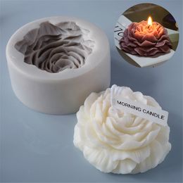 Candles Large Peony Silicone Candle Mould Aromatherapy Gypsum Soap Resin Flower Mould Birthday Holiday Gift Wedding Souvenirs Home Decor 230608