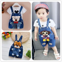 Overalls Baby Shorts Summer Boys Trousers Children Pants 13 Years Litter Kids Denim Clothes Jeans Boy Onepiece 230608