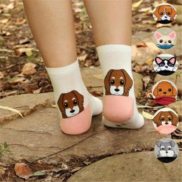 Women Socks Recommend !! Cartoon Autumn-Winter Fashion Animal Ladies And Women's Funny Cotton Dog Patterned Sock Female