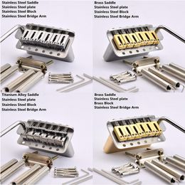 Right and Left Hand 6 Point 510Style Tremolo System Bridge with10.5mm Stainless Steel / Brass/ Titanium Alloy Saddle and Block