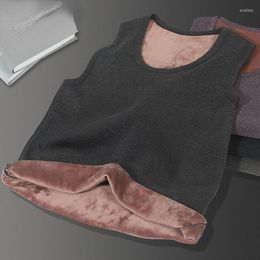 Men's Tank Tops 2023 Autumn Winter Men Thermal Shirt Underwear Vest Male Soft O-neck Slim Warm Thick Sleeveless W670