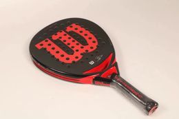 Tennis Rackets W Padel Racket Porfessional Series Palas 3 Layer Carbon Fiber board Paddle EVA Face Beach 230608