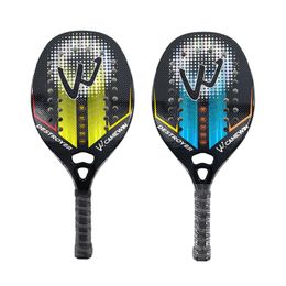 Tennis Rackets CAMEWIN 3K Quality Beach Racket Carbon Professional Raquete beach tenis Racquet Rough Face 230608