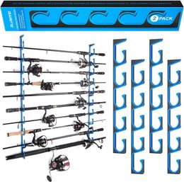 Fishing Accessories 2PACK H5 Horizontal RodPole Holders for Garage Wall or Ceiling Mounted Rod Rack Aviation Aluminum 230608