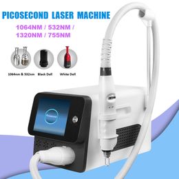 Q Switch Nd Yag Laser Tattoos Remover Skin Rejuvenation Machine 4 Probes Picosecond Laser Pigments Freckles Removal Skin Tightening Whitening Beauty Equipment