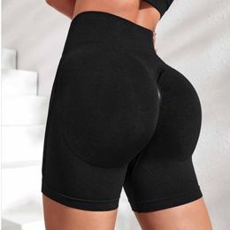Active Shorts BuLifting Seamless Yoga Workout High Waist Tummy Control For Black Women Running Athletic