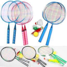 Badminton Rackets ly Fitness Equipment 1 Pair Youth Childrens Sports Cartoon Suit Toy for Children B2Cshop 230608