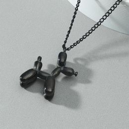 Pendant Necklaces Balloon Small Dog Shape Necklace Male Sweater Chain Hiphop Style Accessories Wholesale