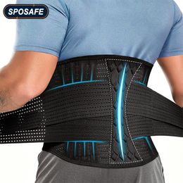 Waist Support Adjustable Back Lumbar Belt Breathable Brace Strap for Lower Pain Relief Scoliosis Herniated Disc Sciatica 230608