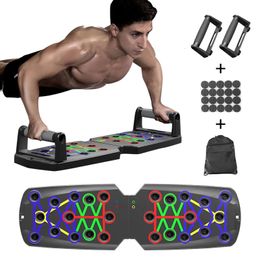 Push-Ups Stands Push Up Board Portable Multi FunctionFoldable Workout Equipments Push Up Bar for Home Gym Equipment Bodybuilding Fitness Sports 230608