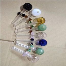 Glass Pipes Smoking Manufacture Hand-blown hookah Colourful Bubble Petal Glass Direct Boiling Pot