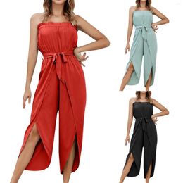 Men's Pants Solid Colour Jumpsuit Straight Simple And Exquisite Design Daytime Jumpsuits For Women